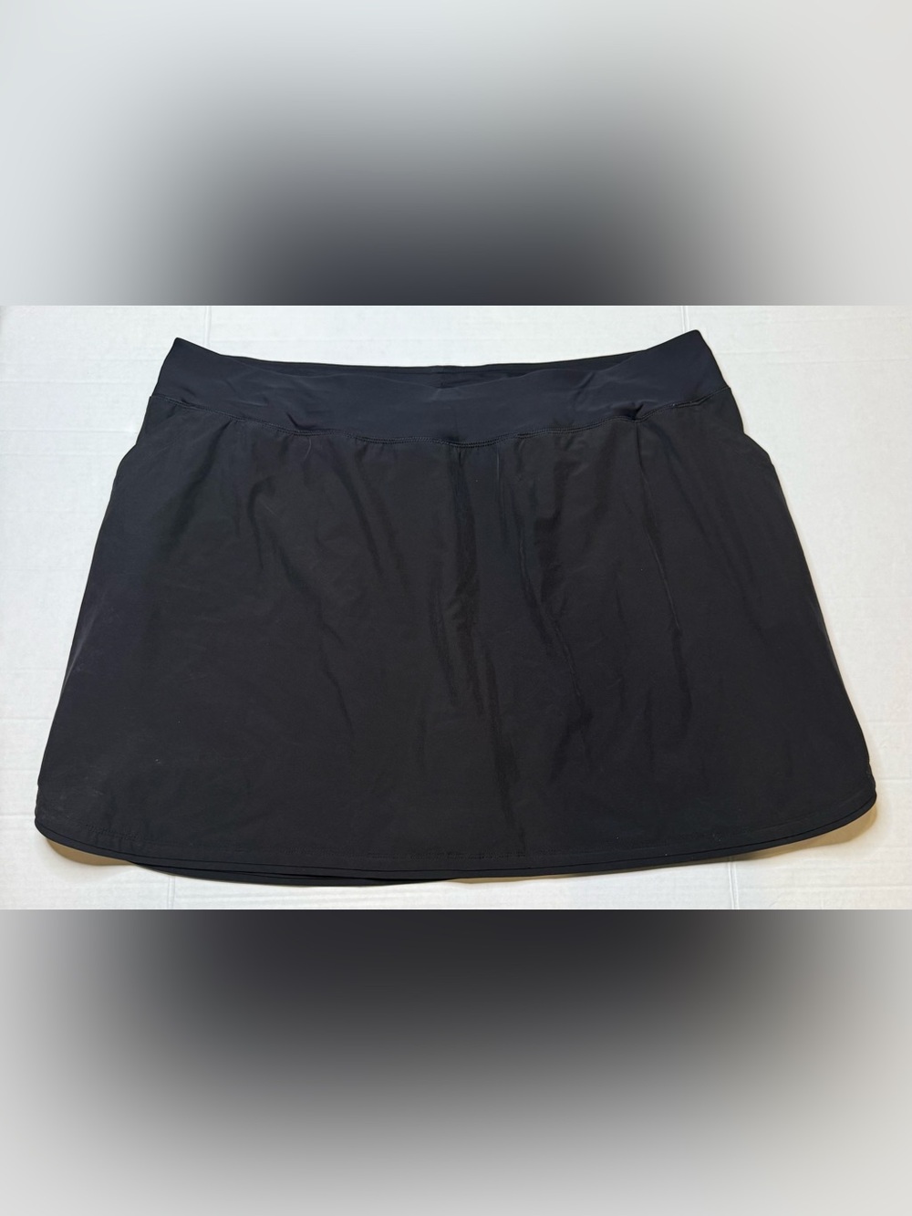 Lands’ End Black Active Skort Women’s 24W Plus Size Swim Athletic Tennis Golf
